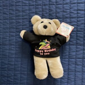 Vintage w/ TAGS Applause CU-Tees Teddy Bear Plush Birthday Tshirt